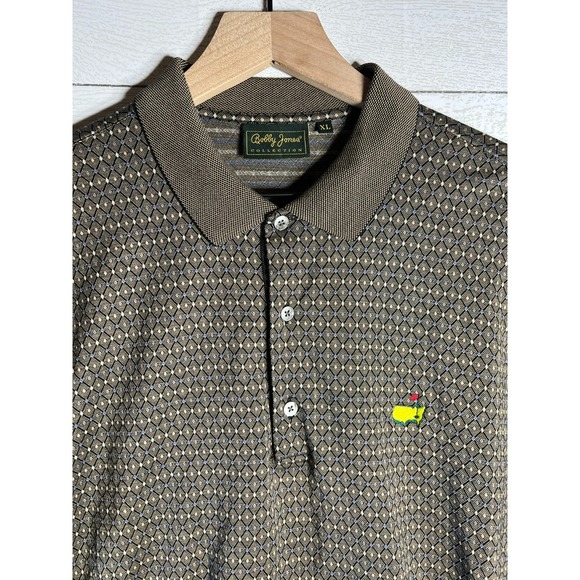 Bobby Jones Other - Bobby Jones Mens XL Augusta National Masters Golf Polo Brown Geometric Pattern